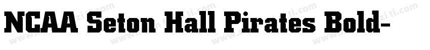 NCAA Seton Hall Pirates Bold字体转换